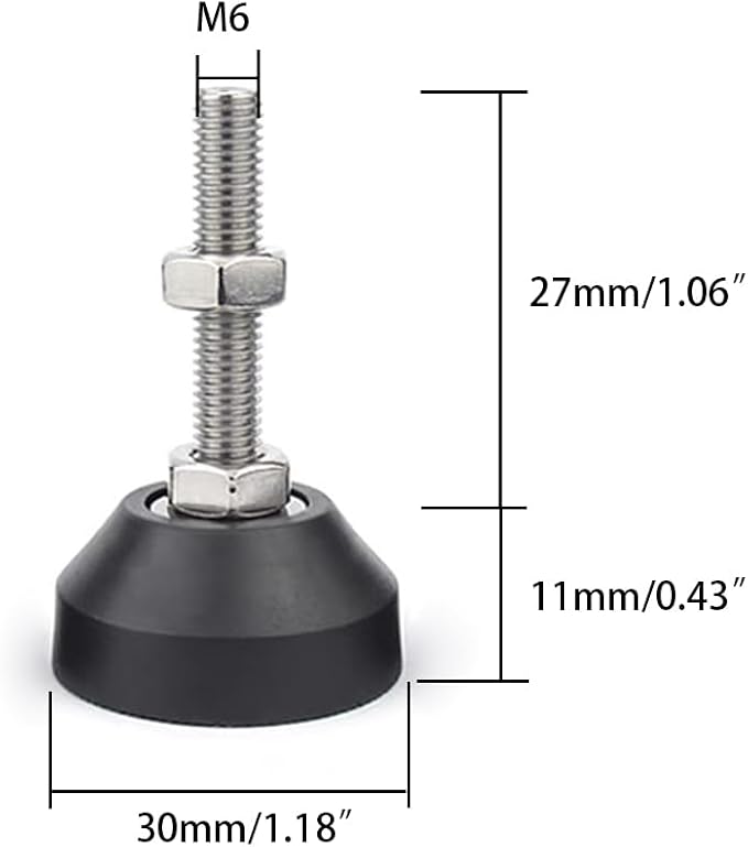 Adjustable Furniture Legs, Threaded Metal Leveling Feet, Easily Adjustable - Image 2