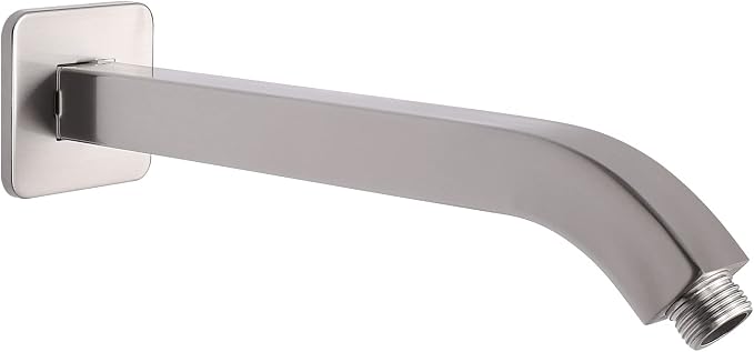 HarJue Shower Arm with Flange and Teflon Tape, Wall Mounted Square Shower Pipe by HOME