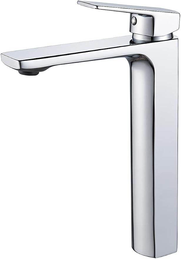 VOTON Chrome Vessel Sink Faucet Tall Single Handle Bathroom Vanity Sink Faucet by VOTON