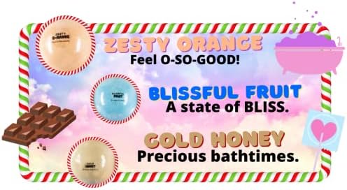 Sweet Escape Candy Fruity Juicy Sweet Treat Bomb Bath Fizzers Bath Bomb Gift Set - Image 5