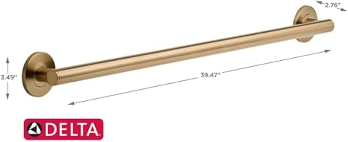 Delta Faucet 41836-CZ Contemporary Decorative Grab Bar, Champagne Bronze - Image 4