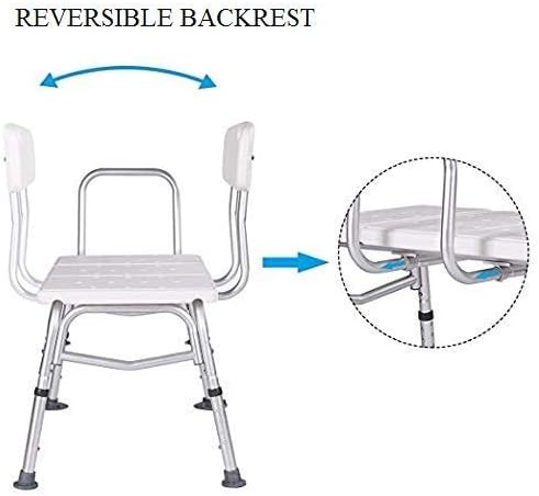 HEALTHLINE Transfer Bench Adjustable Height 500 Lbs, Heavy Duty Bariatric Tub - Image 3