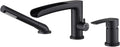 Waterfall Roman Tub Faucet Black Deck Mount Bathtub Faucets Brass Tub Filler by wowkksanitaryware