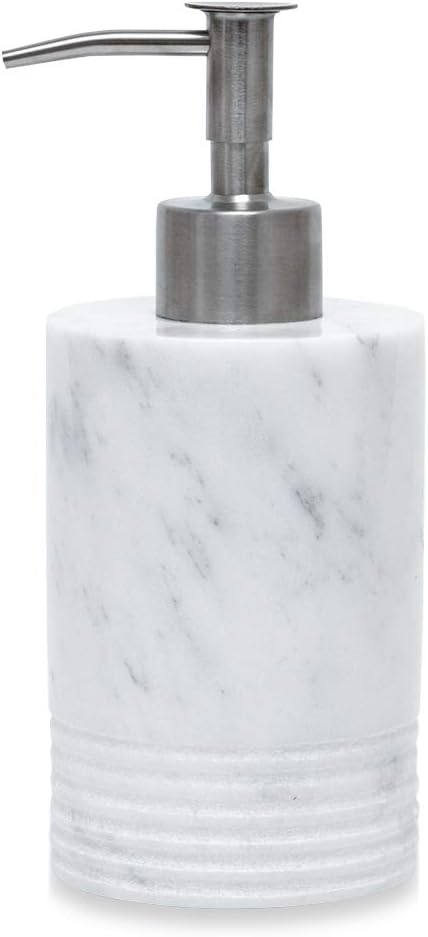 Marble Soap Dispenser with Stainless Steel Pump by JIMEIMarble