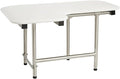 32" x 22.5" White Padded Wall Mount Folding Right-Handed Transfer Bench Shower by Seachrome