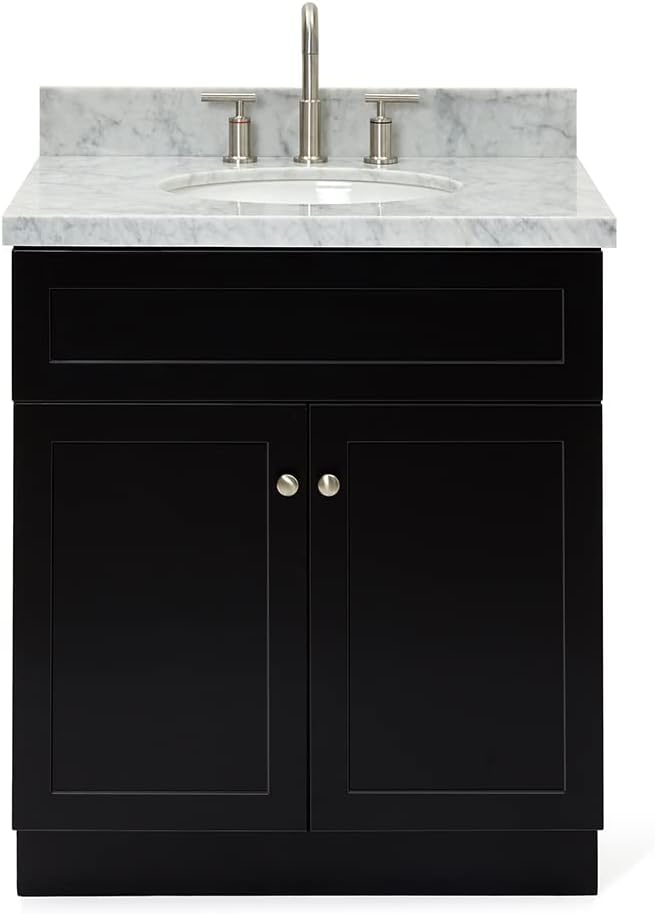 ARIEL Hamlet 31 Inch Black Bathroom Vanity by Ariel