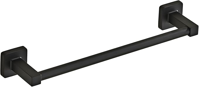 Matte Black Bathroom 12 InchTowel Bar, Bath Accessories Thicken Stainless Steel by KUUBTH