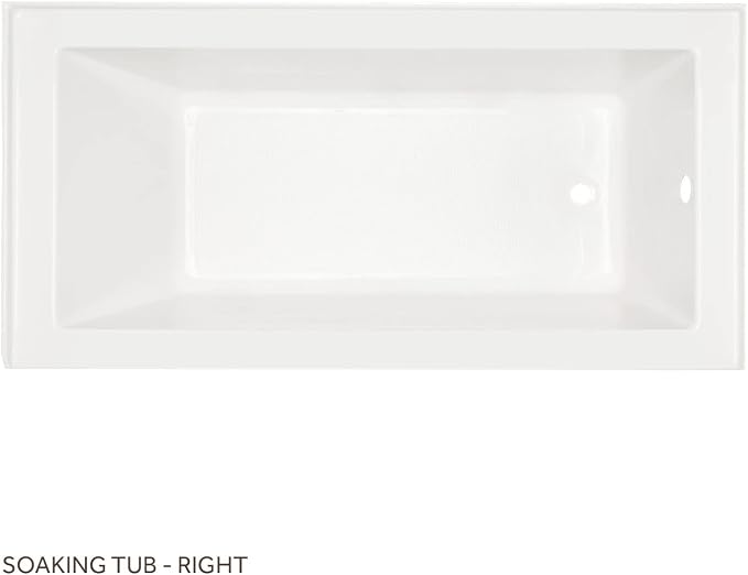 Signature Hardware 447042 Sitka 60" Three Wall Alcove Acrylic Soaking Tub - Image 4