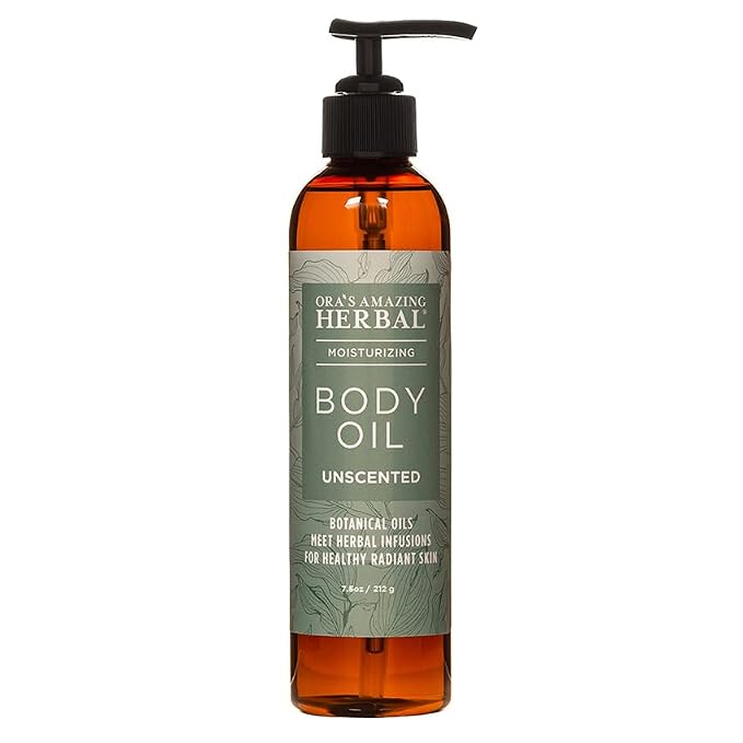 Ora's Amazing Herbal Unscented Body Oil, Fragrance Free Massage Oil by OrasAmazingHerbal