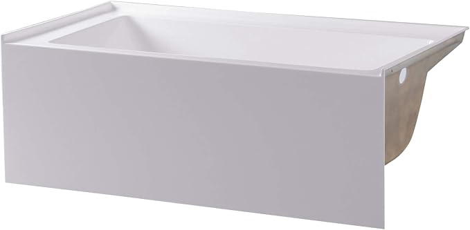 Fine Fixtures Acrylic, Fiberglass Alcove Soaking Bathtub by Fine+Fixtures