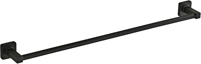Matte Black Bathroom 24 InchTowel Bar, Bath Accessories Thicken Stainless Steel by KUUBTH