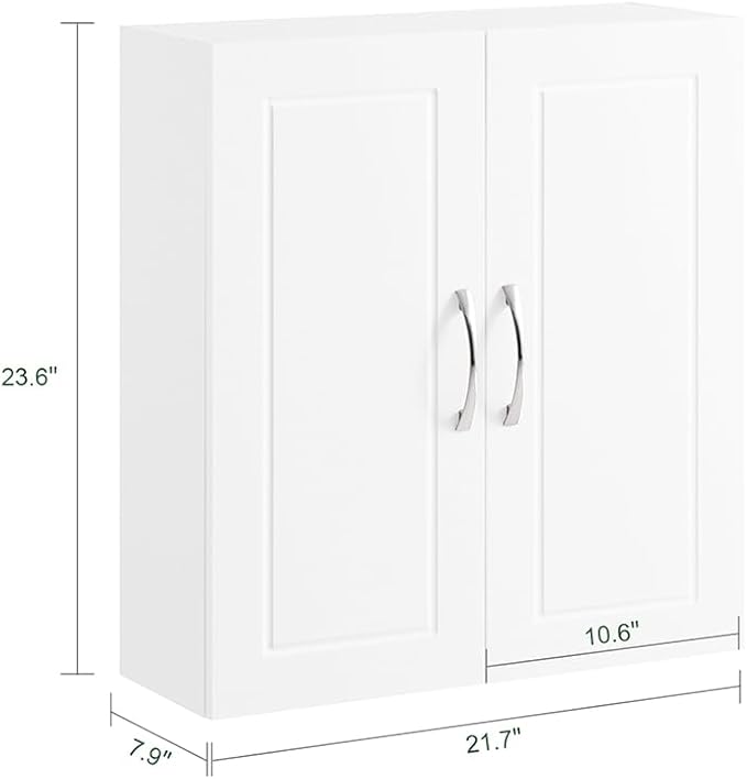 SoBuy Narrow Bathroom Wall Cabinet, Over The Toilet Storage Cabinet, Bathroom - Image 3