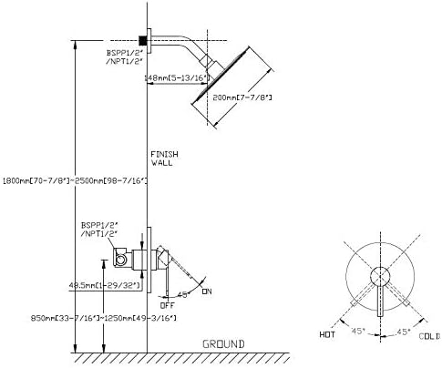 sumerain Black Shower Faucet, Matte Black Shower Fixtures Shower Mixer - Image 6