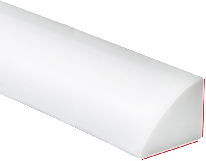 Duzzy 158 Inch Flexible Quarter Round Molding, Peel and Stick Silicone Rubber by Duzzy
