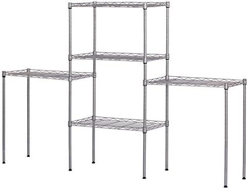 5 Tier Storage Racks Shelving, Heavy Steel Pantry Shelves, Adjustable Wire - Image 3