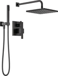 Delta Modern 14 Series Square Rain Shower System Faucet Set, Rainfall Matte by DeltaFaucet