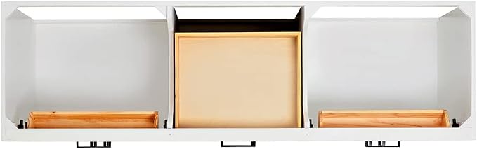 ARIEL 73" White Double Vanity, 1.5" Edge Pure White Quartz Countertop & Splash - Image 7