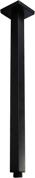 Matte Black Shower Arm with Flange and Teflon Tape by Drettyer