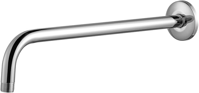 OFFO Shower Arm with Flange, 16 in Wall Mount Replacement Angle Shower Head Arm by OFFO