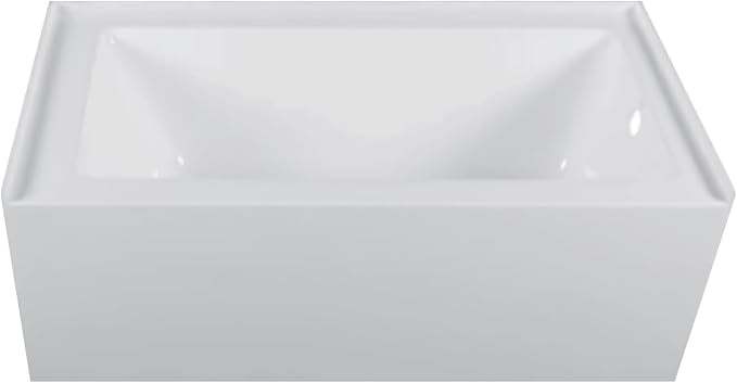 Fine Fixtures Acrylic, Fiberglass Alcove Soaking Bathtub - Image 3