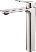 VOTON Vessel Sink Facuet Brushed Nickel Single Handle Tall Bathroom Sink Faucet by VOTON