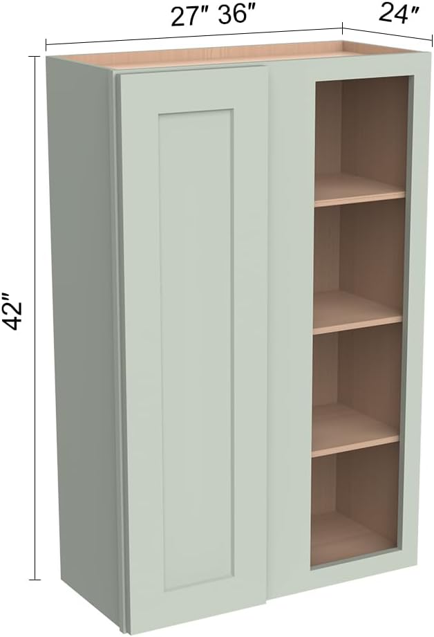 Solid Hardwood Wall Blind Corner Cabinets, Adjustable Shelves, Soft-Close Doors - Image 3
