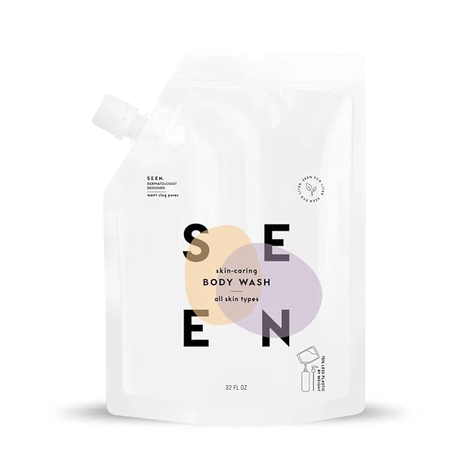 SEEN Body Wash Eco-Refill- Non-Comedogenic & Non-Irritating Body Wash- by SEENDevelopedByDrIrisRubin