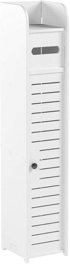 AOJEZOR Toilet Paper Holder Stand: Small Bathroom Storage Cabinet - Image 4
