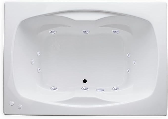 Carver Tubs - AR6042 - Modern Acrylic Fiberglass Whirlpool Tub Water Massage - Image 5