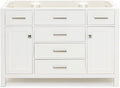 ARIEL Bristol 48" White Bathroom Vanity Base Cabinet, Single Sink Configuration by Ariel