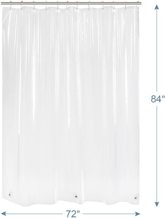 Amazer Extra Long Shower Curtain Liner 72 x 84 Clear Shower Liner Medium Weight - Image 3