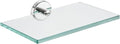 JQK Bathroom Glass Shelf Chrome, Tempered Glass Shower Storage 8 by 5 inches by Homeimprovement