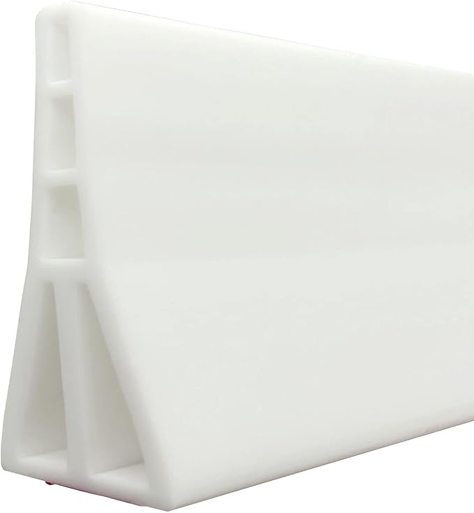 3.5" High Collapsible Shower Threshold Water Dam 78"Shower Water Splash Guard by Ynotus