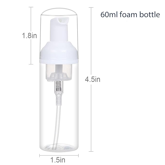 24 PCS Foam Pump Bottle Dispenser Refillable 2oz/60ml Empty Travel Size Foam - Image 2