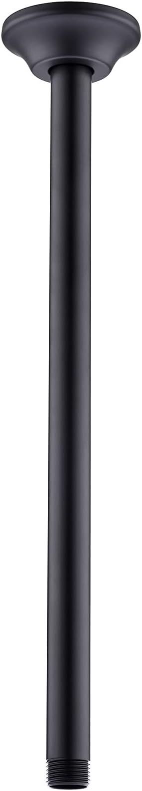 BESTILL 16 Inch Ceiling Mount Rain Shower Head Arm and Flange, Matte Black by BESTILL