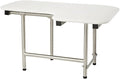 32" x 22.5" White Padded Wall Mount Folding Left-Handed Transfer Bench Shower by Seachrome