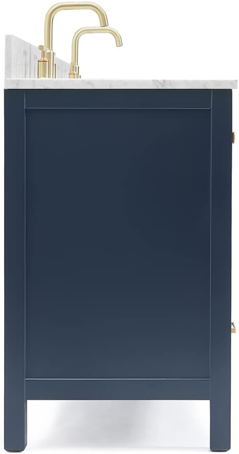 ARIEL Cambridge 61 Inch Midnight Blue Bathroom Vanity Double Sink, Solid Wood - Image 10