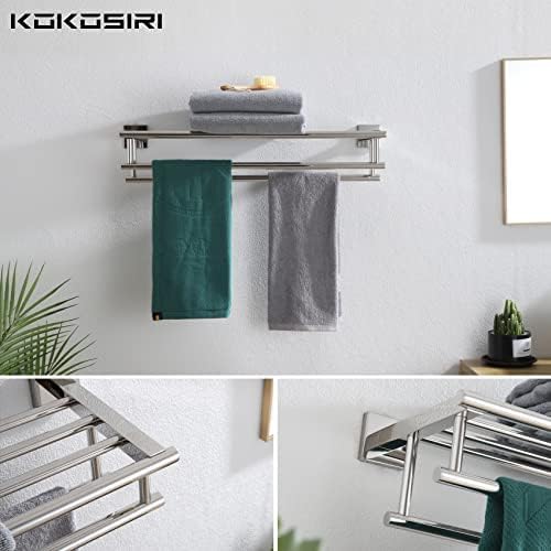 KOKOSIRI Bathroom Towel Rack Towel Holder 20 Inch Towel Shelf - Image 7