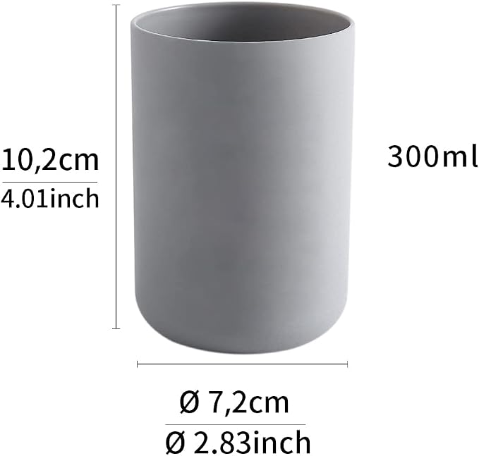 Bathroom Tumblers 2Pcs, Mouthwash Cup, Toothbrush Holders, Drink Mug, Pen Holder - Image 2