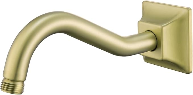 8 Inch S Shaped Curved Shower Arm, Stainless Steel Shower Head Height Extender by SEABEFORE