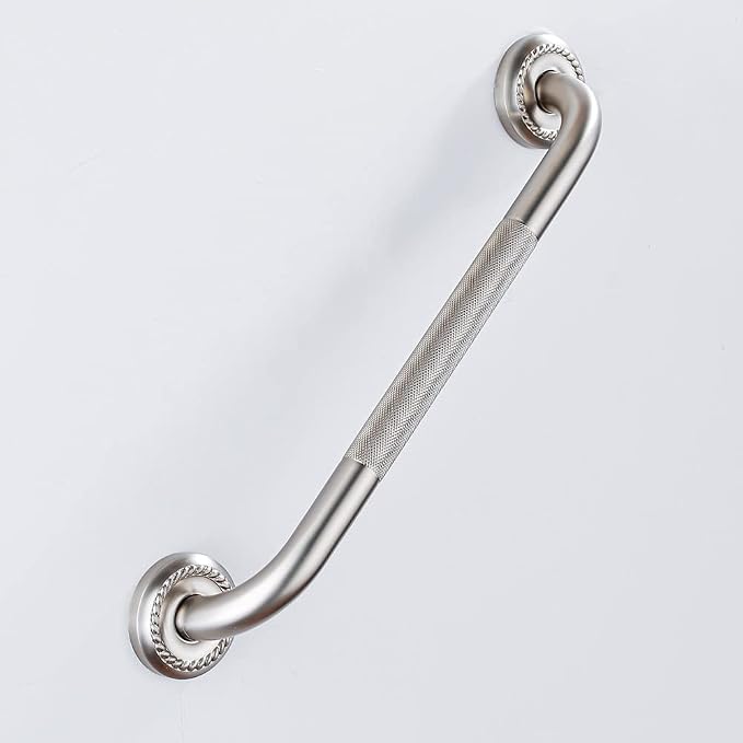 Anti Slip Shower Grab Bar, 12-Inch Toilet Textured Sturdy Hand Rail, Stylish - Image 7