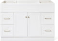 ARIEL Single Sink Bathroom Vanity Base Cabinet in White by Ariel