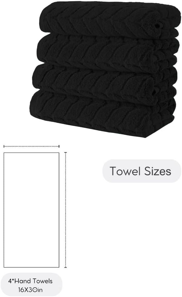 BAGNO MILANO Turkish Bath Towels, Soft Plush Jacquard Luxury Bath Towels - Image 4