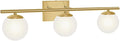 New Bathroom Vanity Light 3 Lights Fixtures Brushed Brass Milk White Globe by Enjoyyourhealthylife