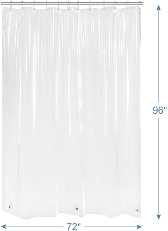 Amazer Extra Long Shower Curtain Liner, 72 x 96 Clear Plastic Shower Liner PEVA - Image 3