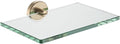 JQK Bathroom Glass Shelf, Tempered Glass Shower Storage 8 by 5 inches, 304 by Homeimprovement
