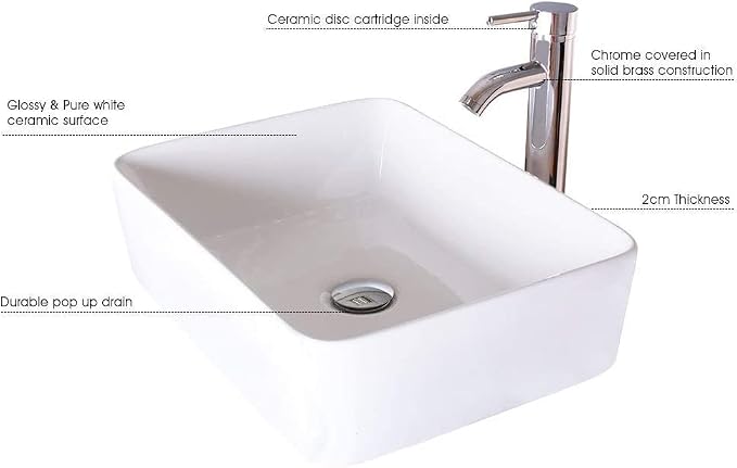 eclife 24" Modern Bathroom Vanity Sink Combo Freestanding Cabinet - Image 7