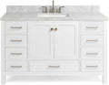 ARIEL 55" White Bathroom Vanity by Ariel