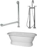Vintage Tub & Bath Laurent 60 Inch Cast Iron Double Ended Pedestal Tub Package by VintageTubBath