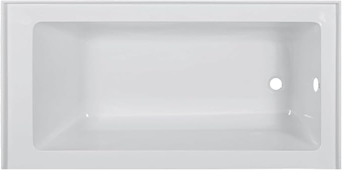 Fine Fixtures Acrylic, Fiberglass Alcove Soaking Bathtub - Image 2
